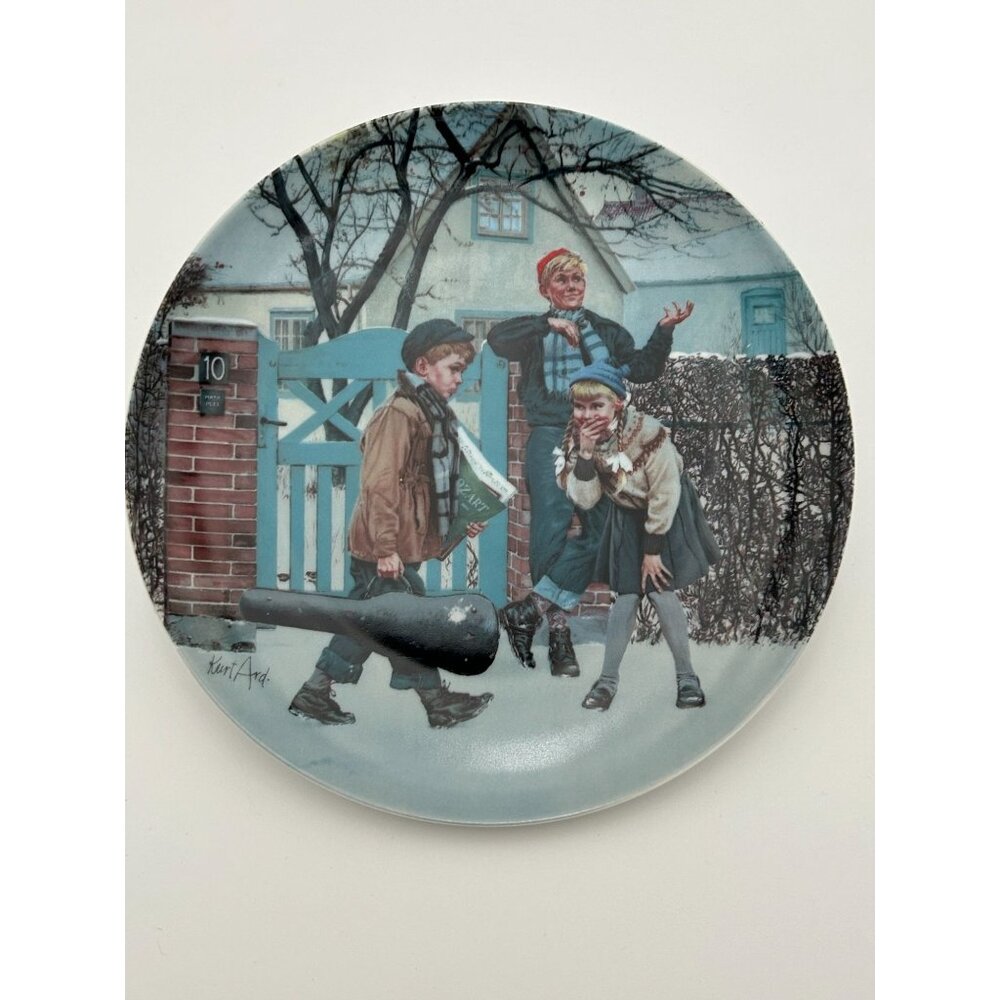 Vintage Kurt Ard Collectors Plate Kunstens Trangevej, 1984